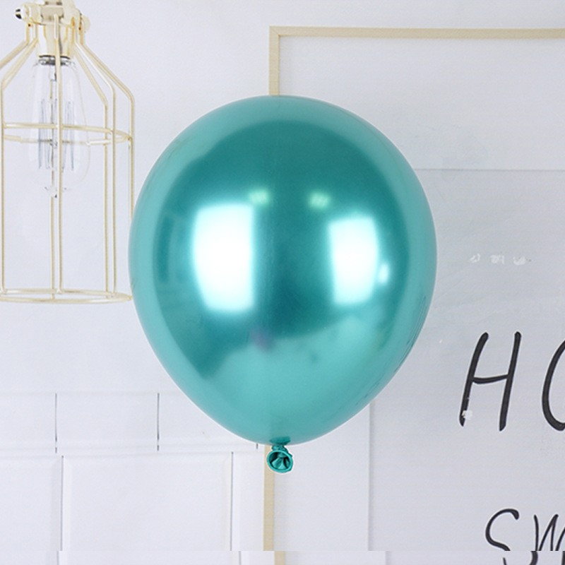Set 12 Baloane, Flippy, din Latex Chrome, 30 cm, Turcoaz [4]