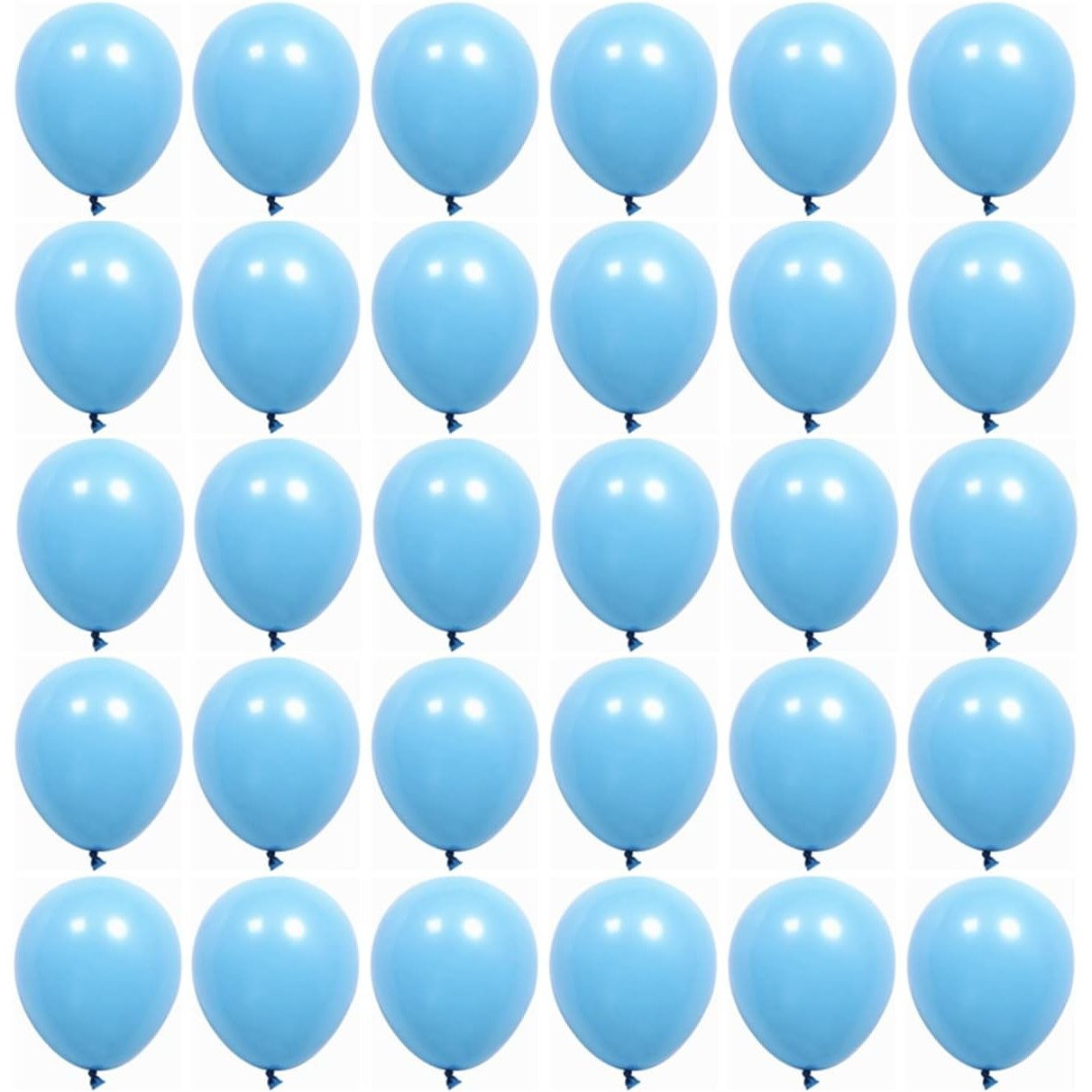 Set 12 Baloane, Flippy, din Latex Standard, 25 cm, Albastru Deschis [5]