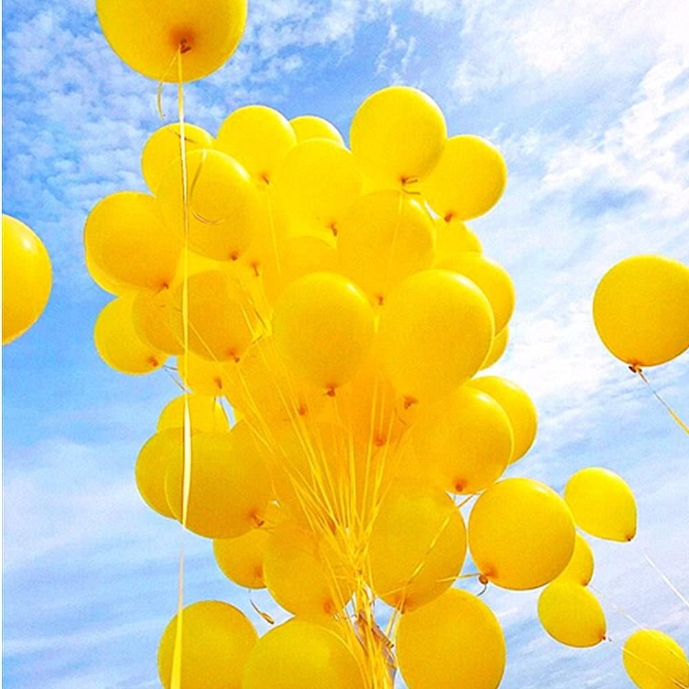 Set 12 Baloane, Flippy, din Latex Standard, 25 cm, Galben [6]