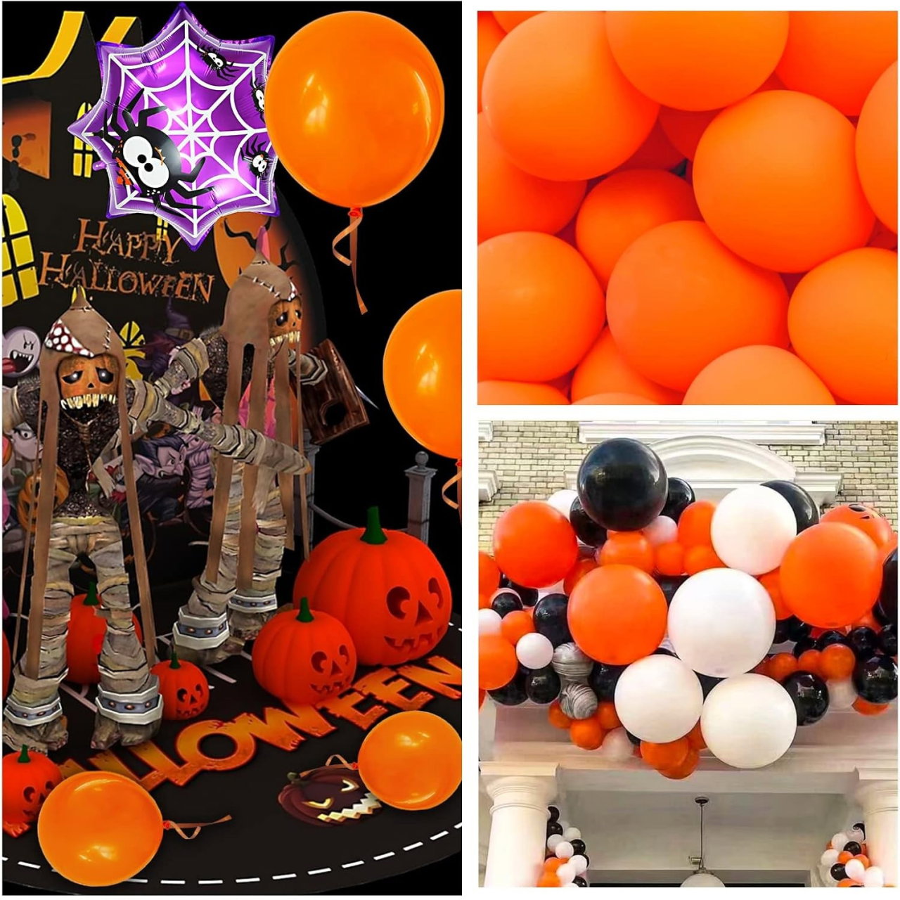 Set 12 Baloane, Flippy, din Latex Standard, 25 cm, Portocaliu [3]