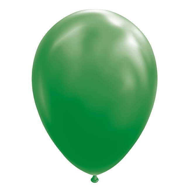 Set 12 Baloane, Flippy, din Latex Standard, 25 cm, Verde Inchis [1]