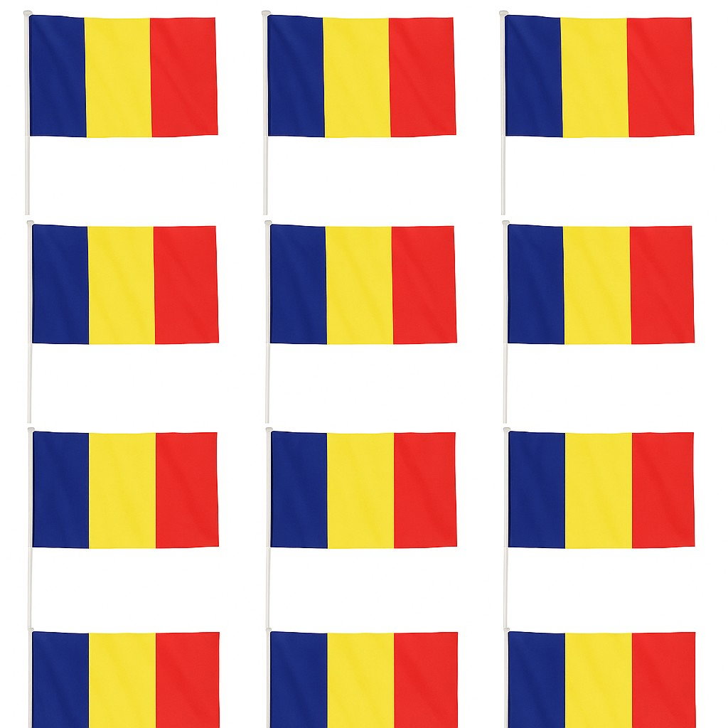 Set 12 Steaguri de Mana Tricolor, Flippy, Dimensiune 20x30 cm, Stegulet, Drapel [3]