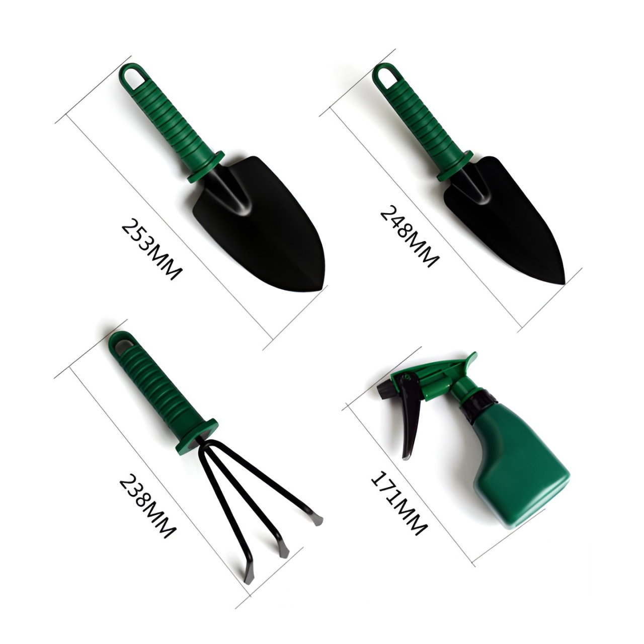 Set 12 Unelte de Gradina, Flippy, pentru Plantare Prelucrare Sol si Ingrijire Plante, Material PVC si Cardboard, Cutie Inclusa, 37x28 cm, Verde [7]