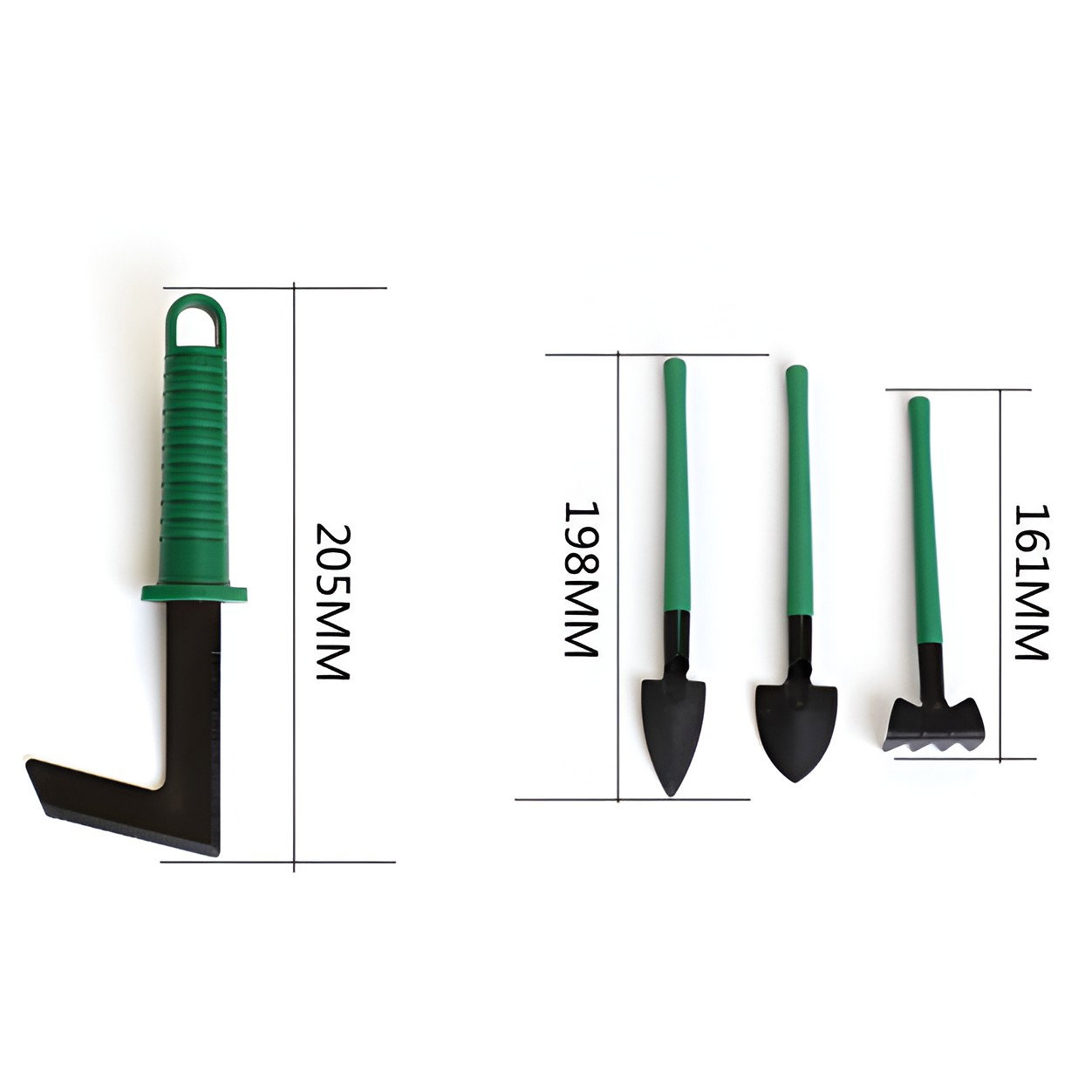 Set 12 Unelte de Gradina, Flippy, pentru Plantare Prelucrare Sol si Ingrijire Plante, Material PVC si Otel, Cutie Inclusa, 38 x 29 cm, Verde Deschis [6]