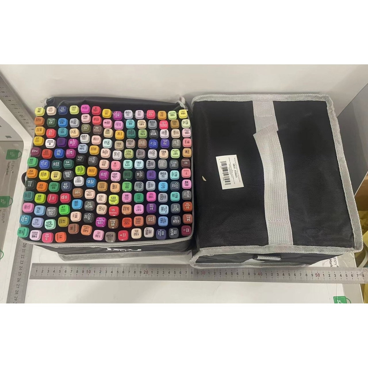 Set 168 Markere Duble, Flippy, pe Baza de Alcool, Geanta Impermeabila Inclusa, Culori Numerotate, 23 x 16 x 20 cm, Multicolor [8]