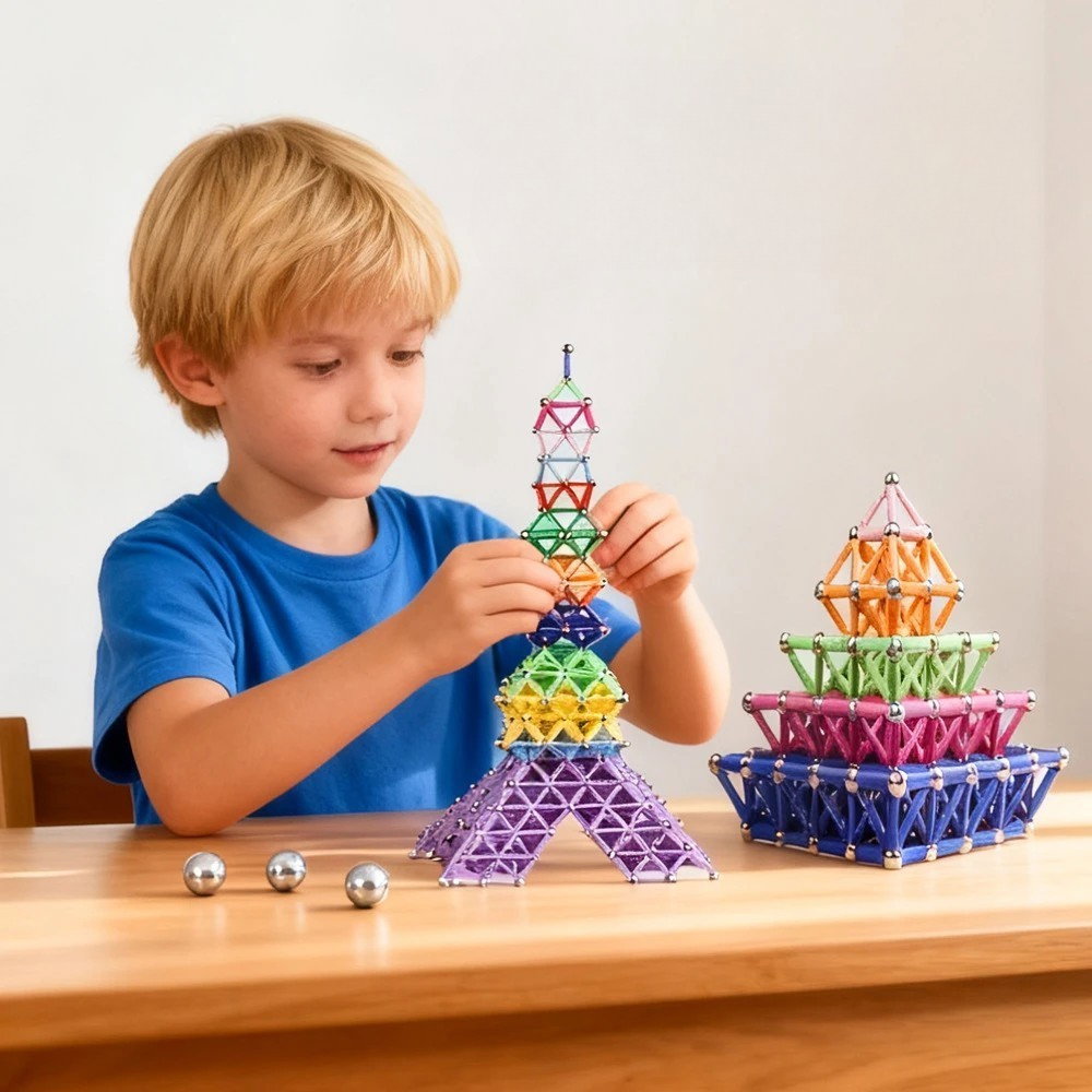 Set 178 Piese Betisoare Magnetice, Flippy, din Plastic/Magnet, +3 Ani, Multicolor [5]