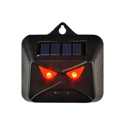 Set 2 Aparate Solare LED cu Ultrasunete, Flippy, Repelent pentru Animale Mari si Mici, Lumina Rosie si Alba, Anti Rozatoare, Anti Insecte, Frecventa 9-36KHZ, 10.2 x 10.6 x 2.8 cm, Negru [6]