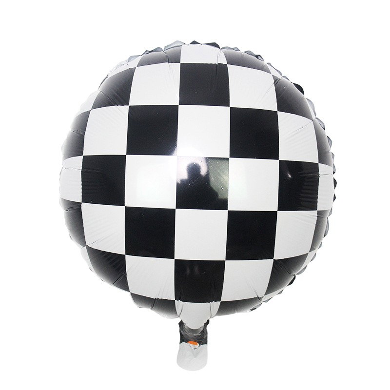 Set 2 Baloane din Folie Metalizata, Flippy, Figurine Cerc si Casca, Model Curse, 75-80 cm cm, Ambalaj Individual, Pai Inclus, Umflare cu Aer sau Heliu, Multicolor [2]