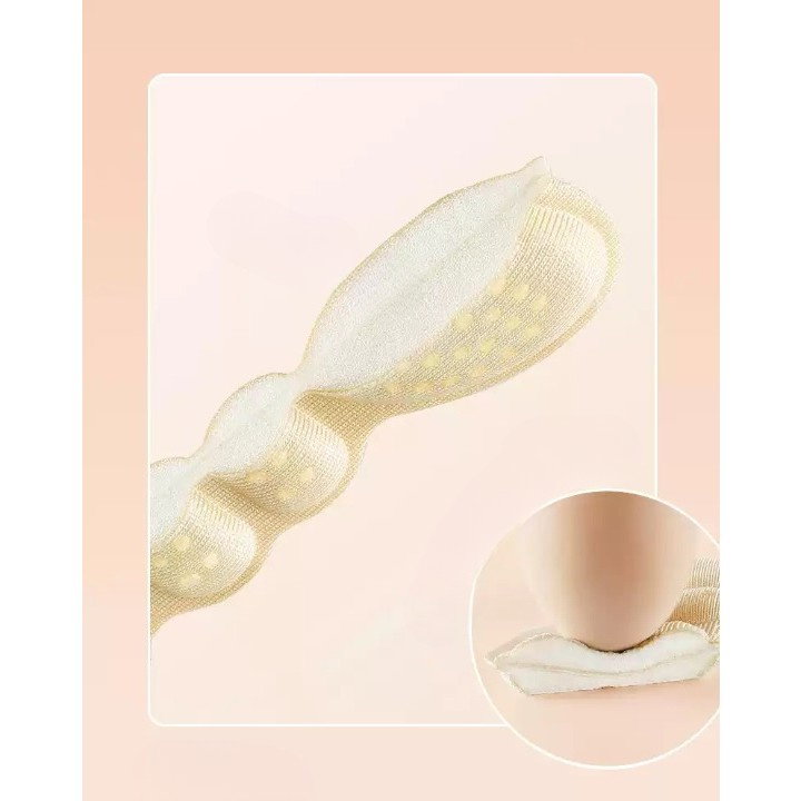 Set 2 Branturi cu Pernute pentru Calcai, Flippy, Suport Interior pentru Incaltaminte, Marime Universala, Aderent pe Piele, Crem [5]