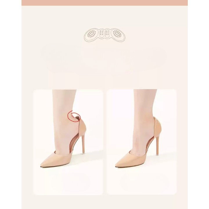 Set 2 Branturi cu Pernute pentru Calcai, Flippy, Suport Interior pentru Incaltaminte, Marime Universala, Aderent pe Piele, Crem [4]