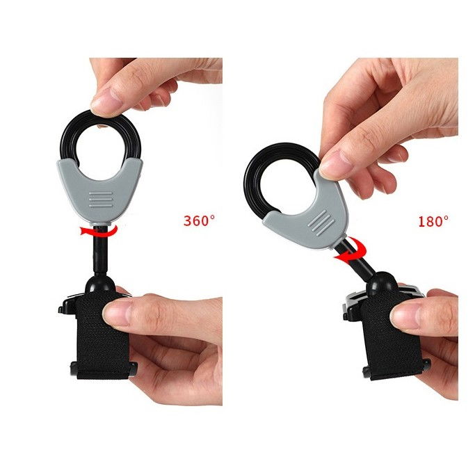 Set 2 Carlige pentru Carucior, Flippy, din Plastic si Velcro, Sarcina Maxima 2 kg, Negru [3]