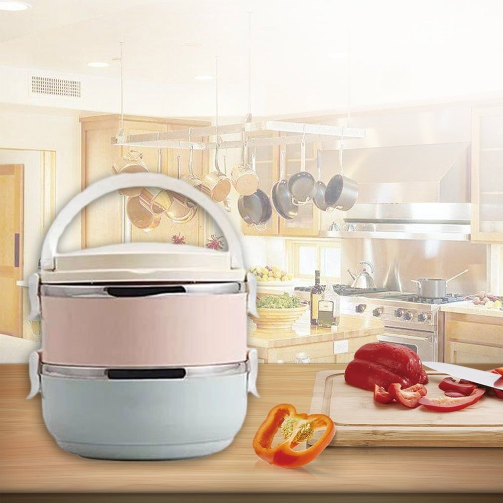 Set 2 Caserole pentru alimente Flippy, lunch box, 1400 ml, otel inoxidabil, maner, valva aerisire, 15.5 x 15 cm, inchidere etansa, multicolor [5]