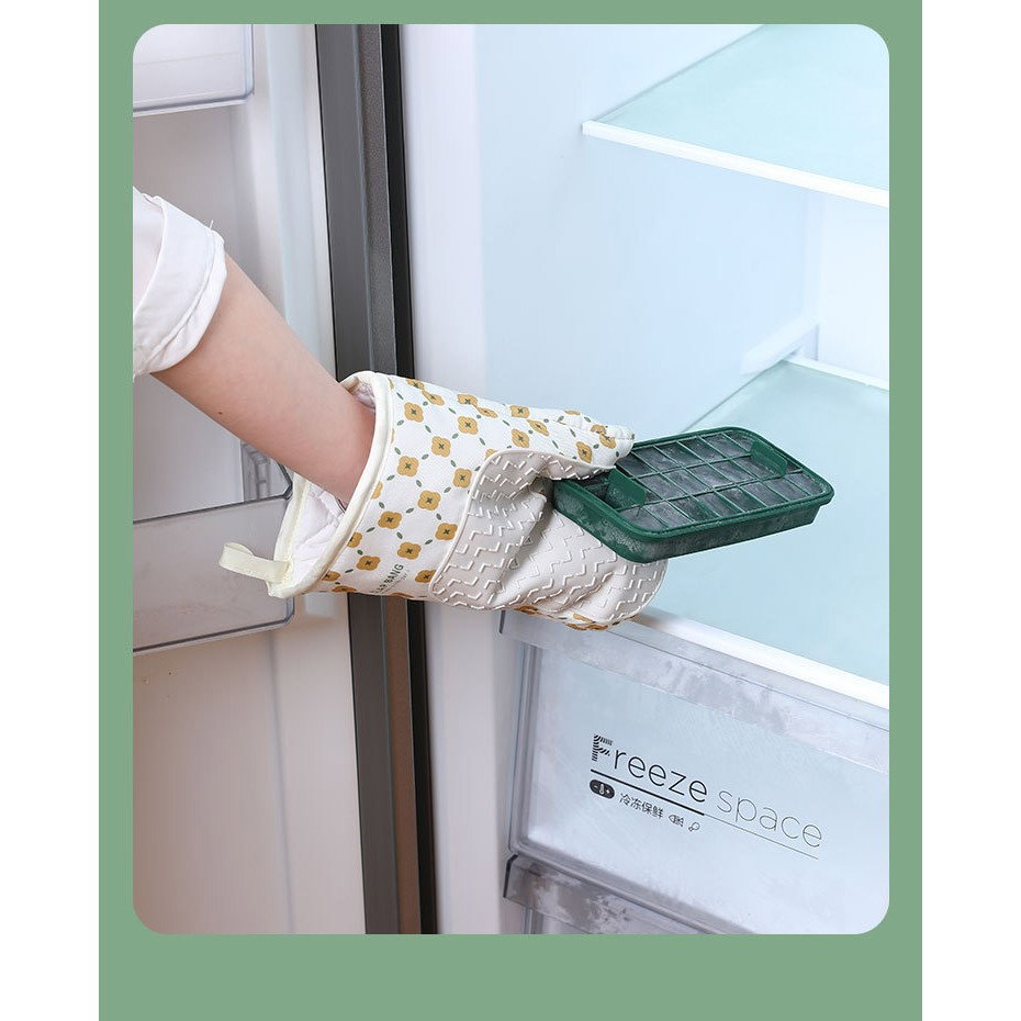 Set 2 manusi cuptor Flippy, manusa de bucatarie, rezistenta 330 grade, textil si cauciuc, 26.5x18 cm, alb [3]