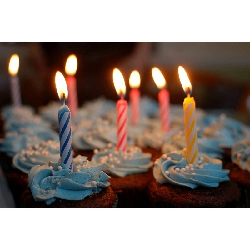 Set 24 Lumanari de Tort, Flippy, Model Spirala, Party, 6.5 cm, din Parafina, Multicolor [5]