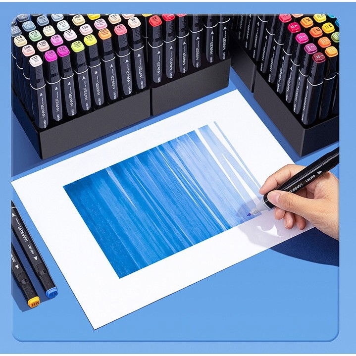 Set 24 Markere, Flippy, pe Baza de Alcool, Dublu Capat, Subtire 1mm si Gros 6 mm, Geanta Depozitare, 15 cm, Multicolor [4]