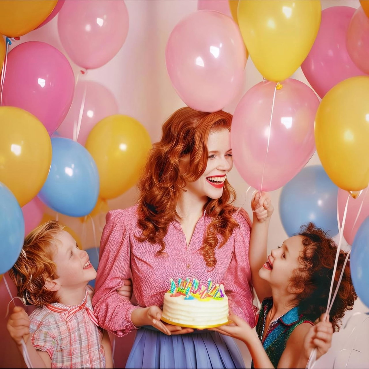 Set 25 Baloane din Latex, Flippy, Model Party, 13 cm, Multicolore, 1 g [6]