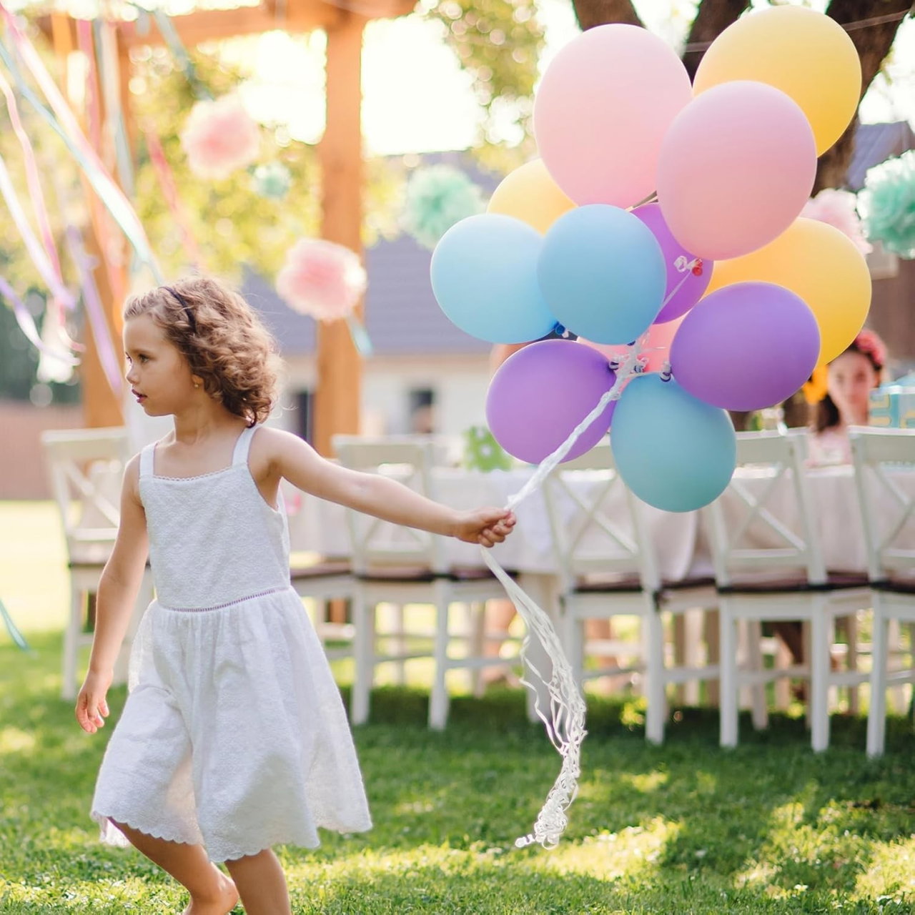 Set 25 Baloane din Latex, Flippy, Model Party, 13 cm, Multicolore, Culori Pale, 1 g [4]