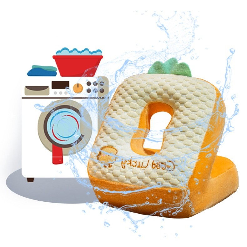 Set 2in1 Patura Microfibra si Perna din Spuma, Flippy, pentru Birou, Calatorii, Pauze, Model Paine, Microfibra, 1x1.7 m, 30x35x30 cm, Maro [2]