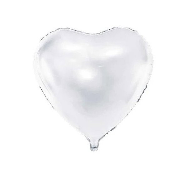 Set 3 Baloane din Folie Metalizata, Flippy, Model Inimi, Tema Ziua Indragostitilor, 45 cm, 2 Rosii, 1 Alb, Ambalaj Individual, Pai Inclus, Umflare cu Aer sau Heliu, Alb/Rosu [3]