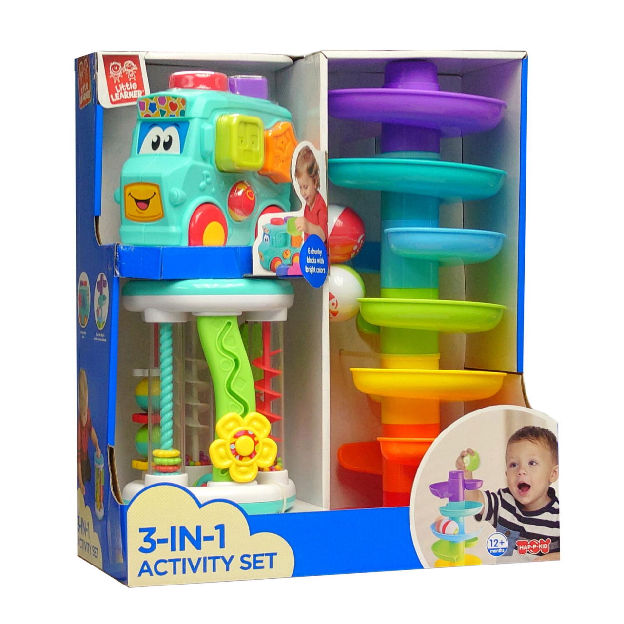 Set 3 in 1 - Autobuz cu sortator, cilindru & turnulet cu bile [1]