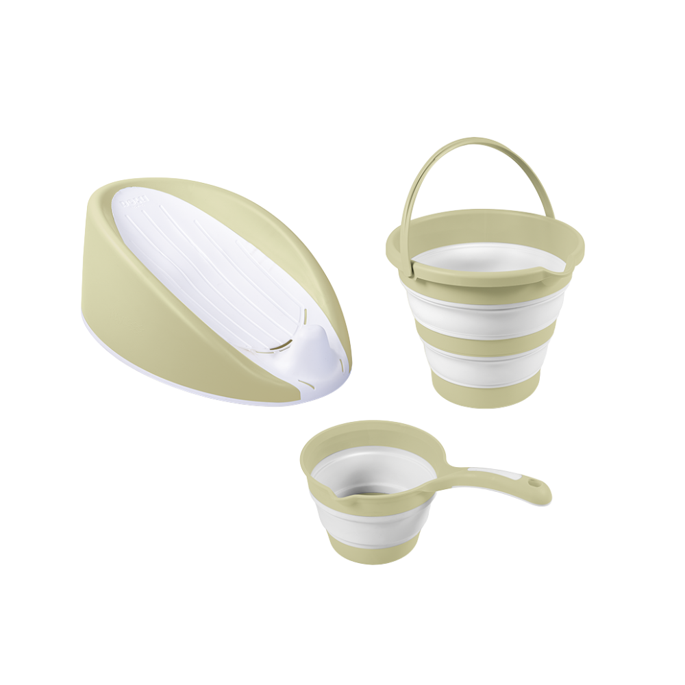 Set 3 in 1 cu suport anatomic pentru cadita - Verde Eco [1]