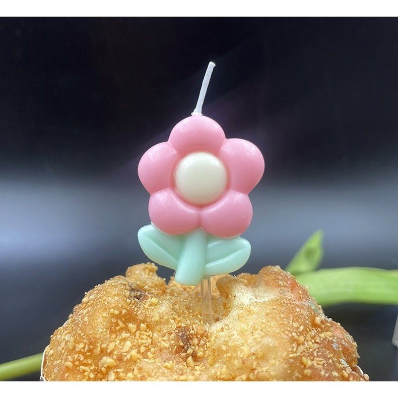 Set 3 Lumanari, Flippy, Tema Flori, Model 1, din Parafina, Multicolor [4]