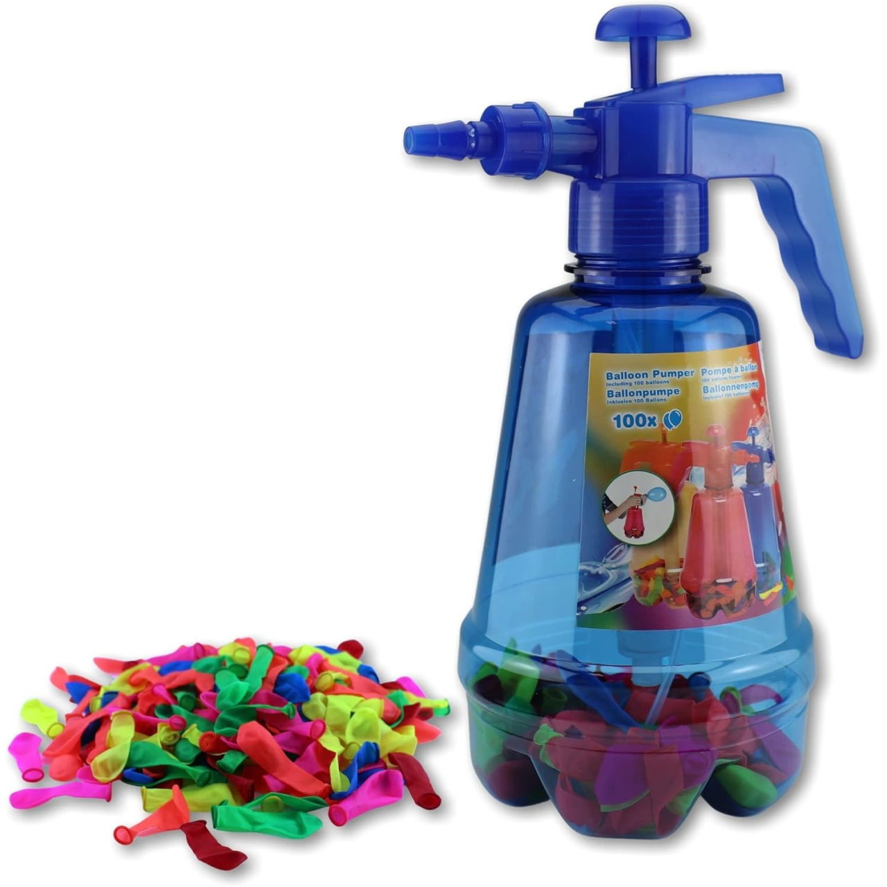 Set 300 de Baloane cu Apa, Flippy, Rezervor de Apa de Umplut, 1.5L, Autosigilate, 34 x 27 x 10 cm, Multicolor [1]