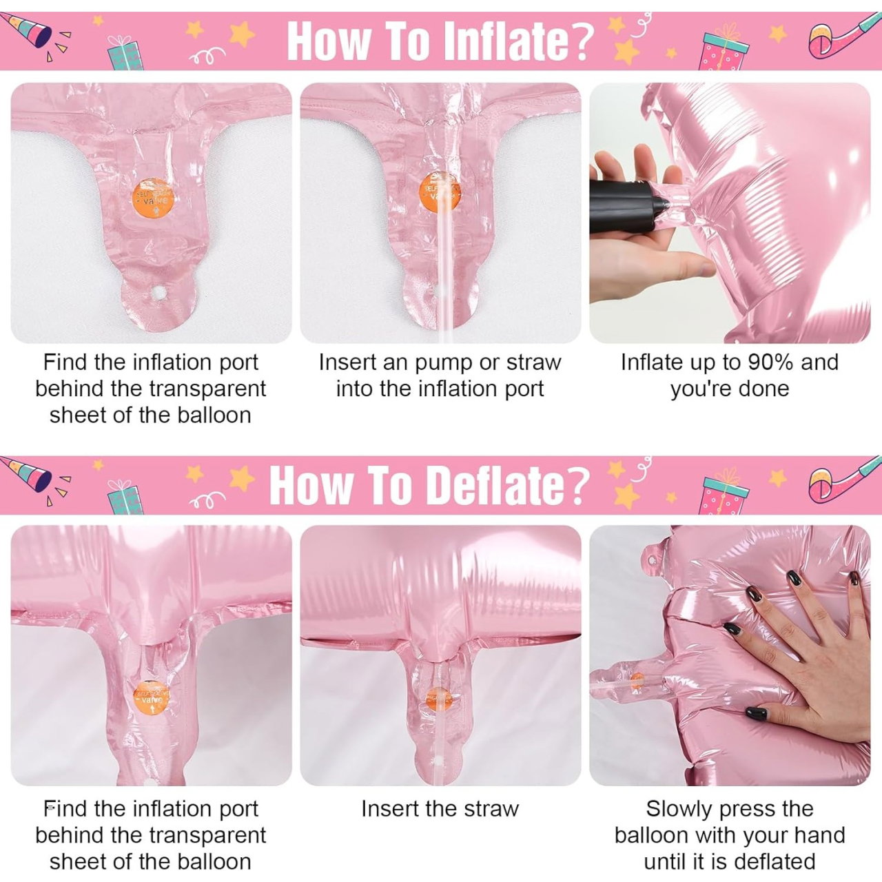 Set 4 Baloane din Folie Metalizata, Flippy, Figurine Litere, Model Scris Love, Tema Iubire, 80 cm, Ambalaj Individual, Pai Inclus, Umflare cu Aer sau Heliu, Roz [2]