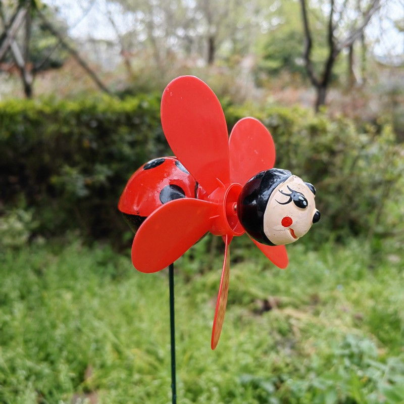 Set 4 Figurine, Decoratiuni de Gradina, Flippy, Tip Morisca de Vant, Model Insecte, 57 x 12 cm, Multicolor [4]