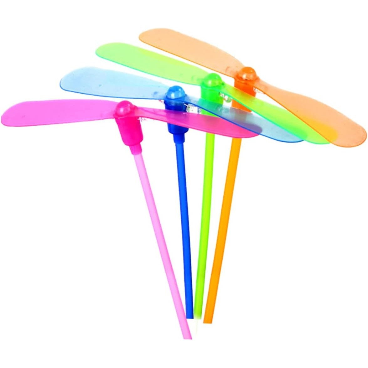 Set 4 Jucarii Libelula Zburatoare, Distractive pentru Copii, Flippy, Aruncatoare Manuale din Plastic, cu Lumini, Multicolor [1]