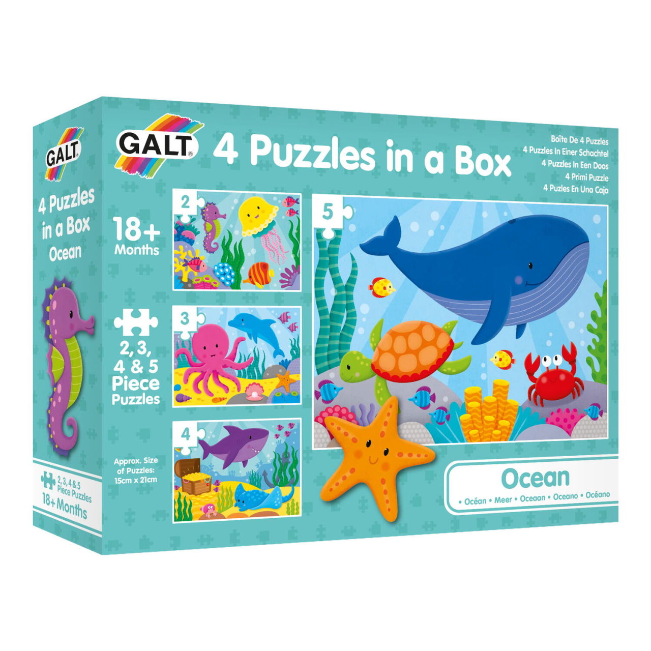 Set 4 puzzle-uri - Oceanul vesel (2,3,4,5 piese) [2]