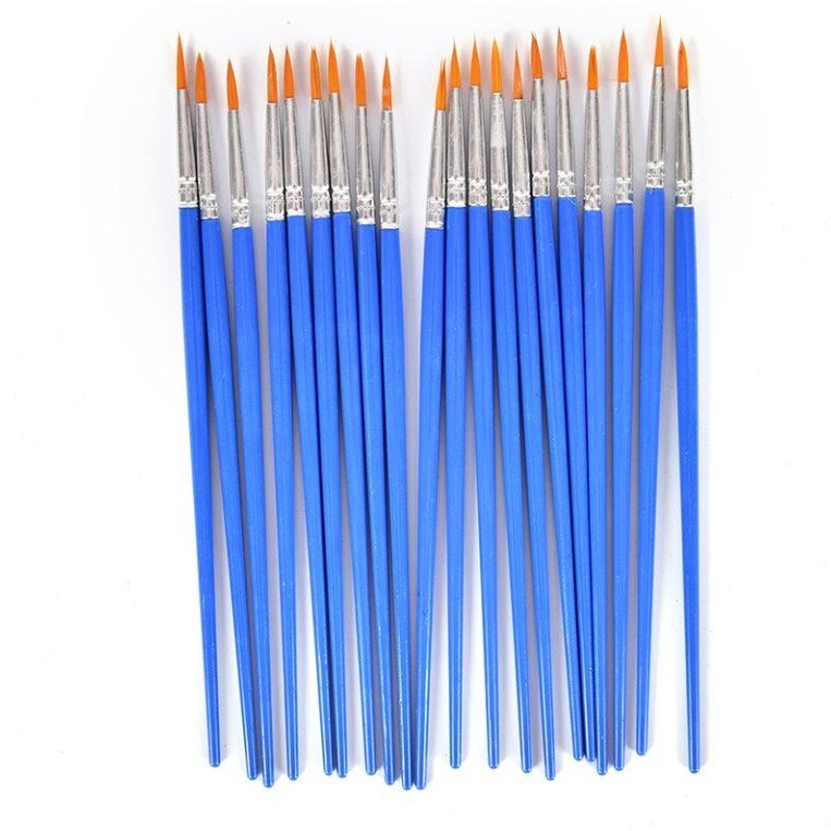 Set 5 Pensule Multifunctionale, Flippy, pentru Pictura pe Fata, Varf Ascutit, 17.5 cm, Albastru [5]