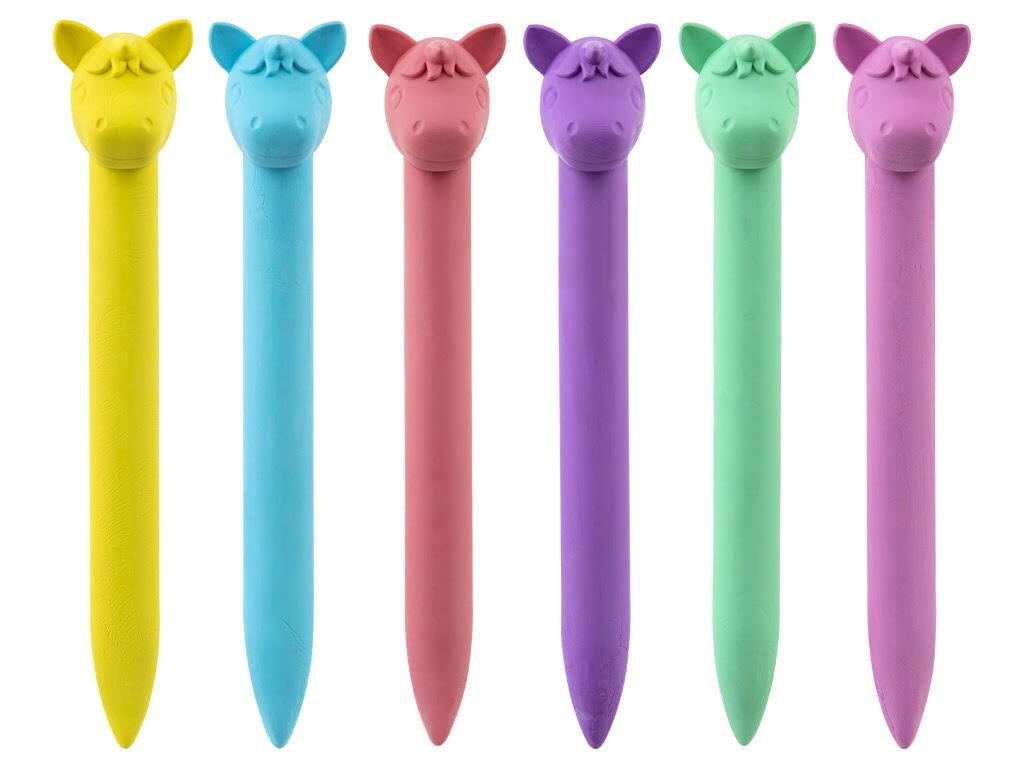 Set 6 creioane de plastic - Unicorni [2]