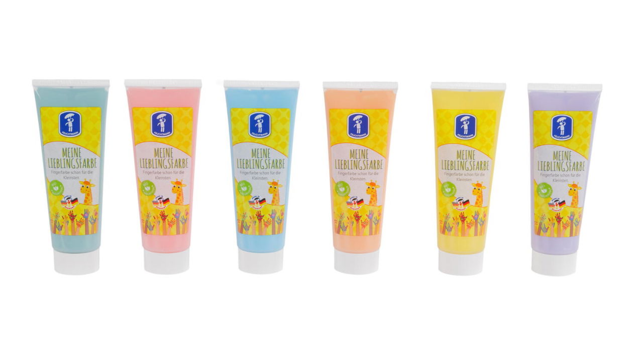 Set 6 tuburi vopsea pictura cu degetele - Pastel [4]