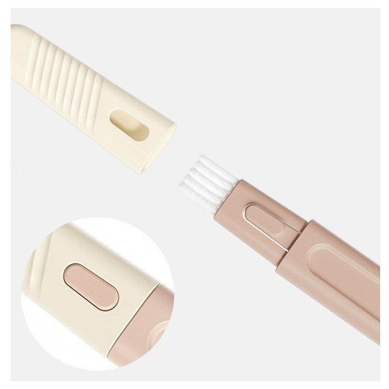 Set 7 Piese de Spalat/Uscat Biberoane, Flippy, Portabil, Peri de Silicon, pentru Tetine, Suzete, Biberoane, Paie, Cutie Inclusa, 20 x 9.5 cm, Roz [3]