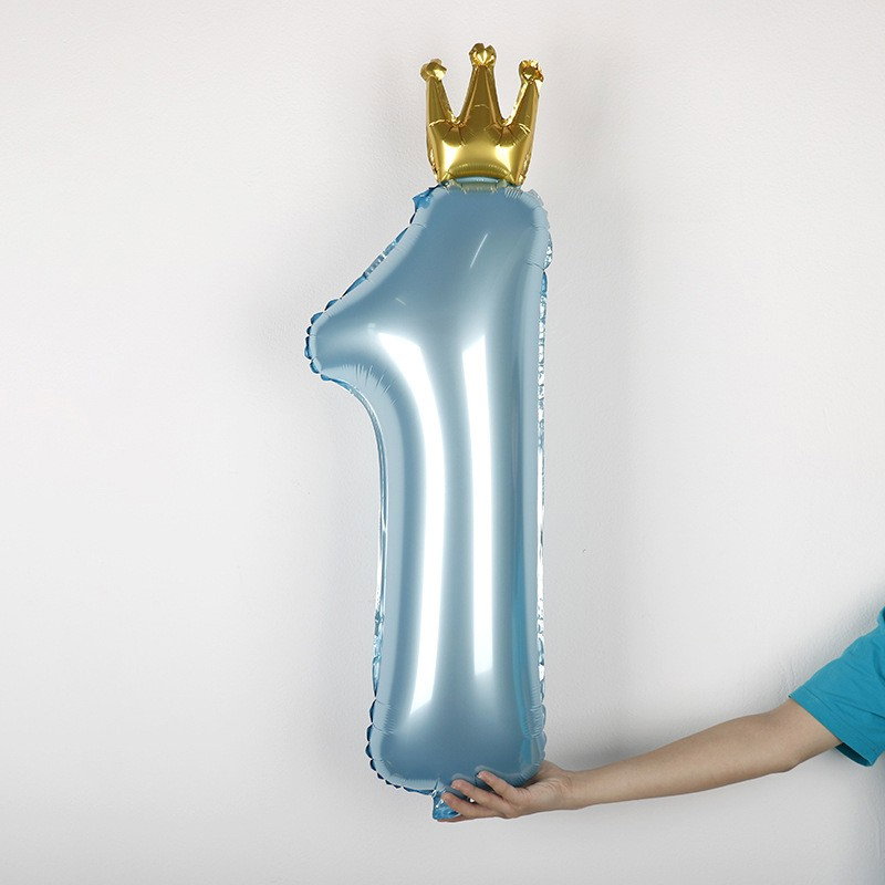 Set 8 Baloane din Folie Metalizată si din Latex, Flippy, Figurine Cifra 1 Printesa 91cm, Stea 45 cm si Cerc 55 cm, Baloane Latex 30 cm, Tema Prima Aniversare, Ambalaj Individual, Pai Inclus, Umflare c [2]