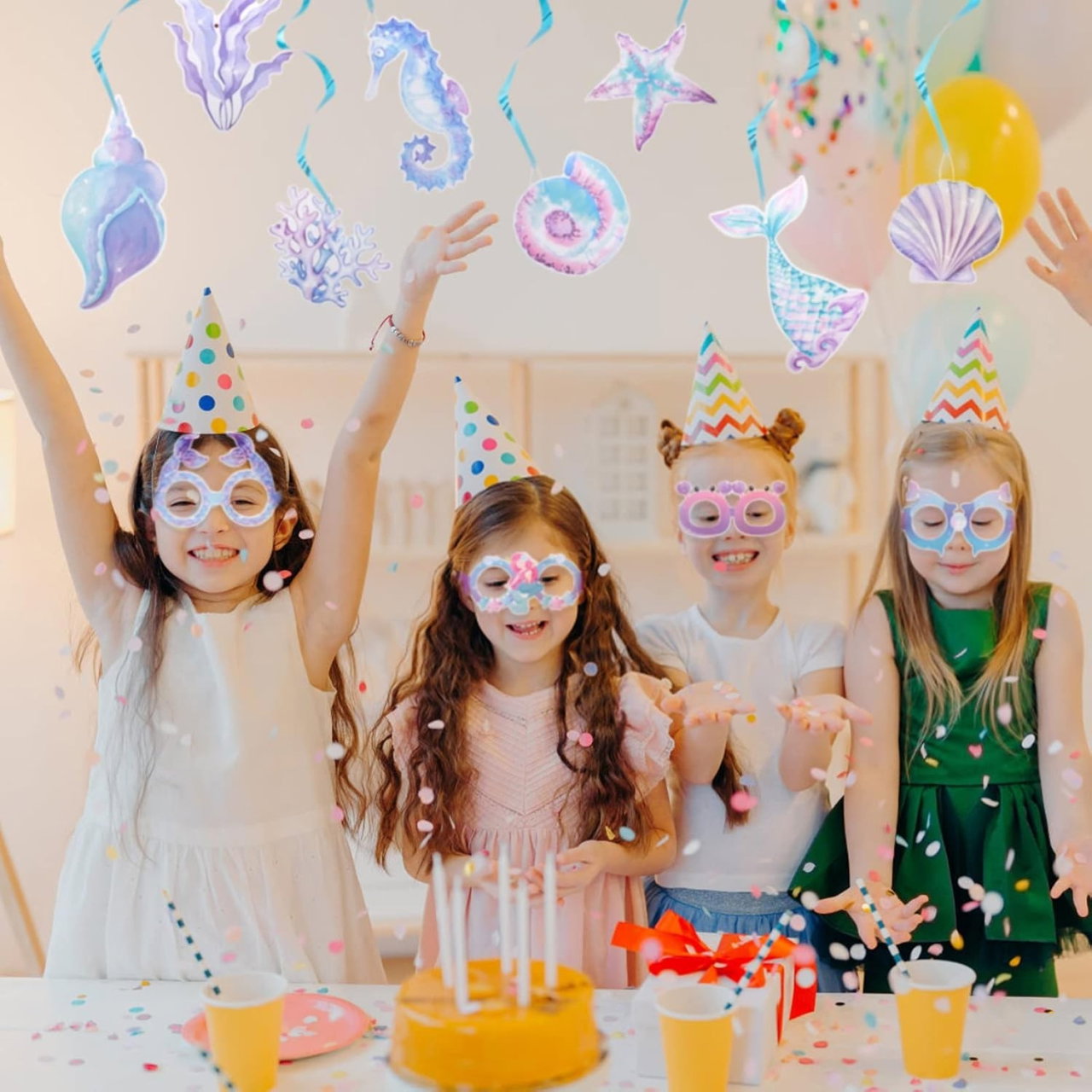 Set 8 Perechi de Ochelari Sirena, Flippy, Colectia Mermaid, Multicolor [3]