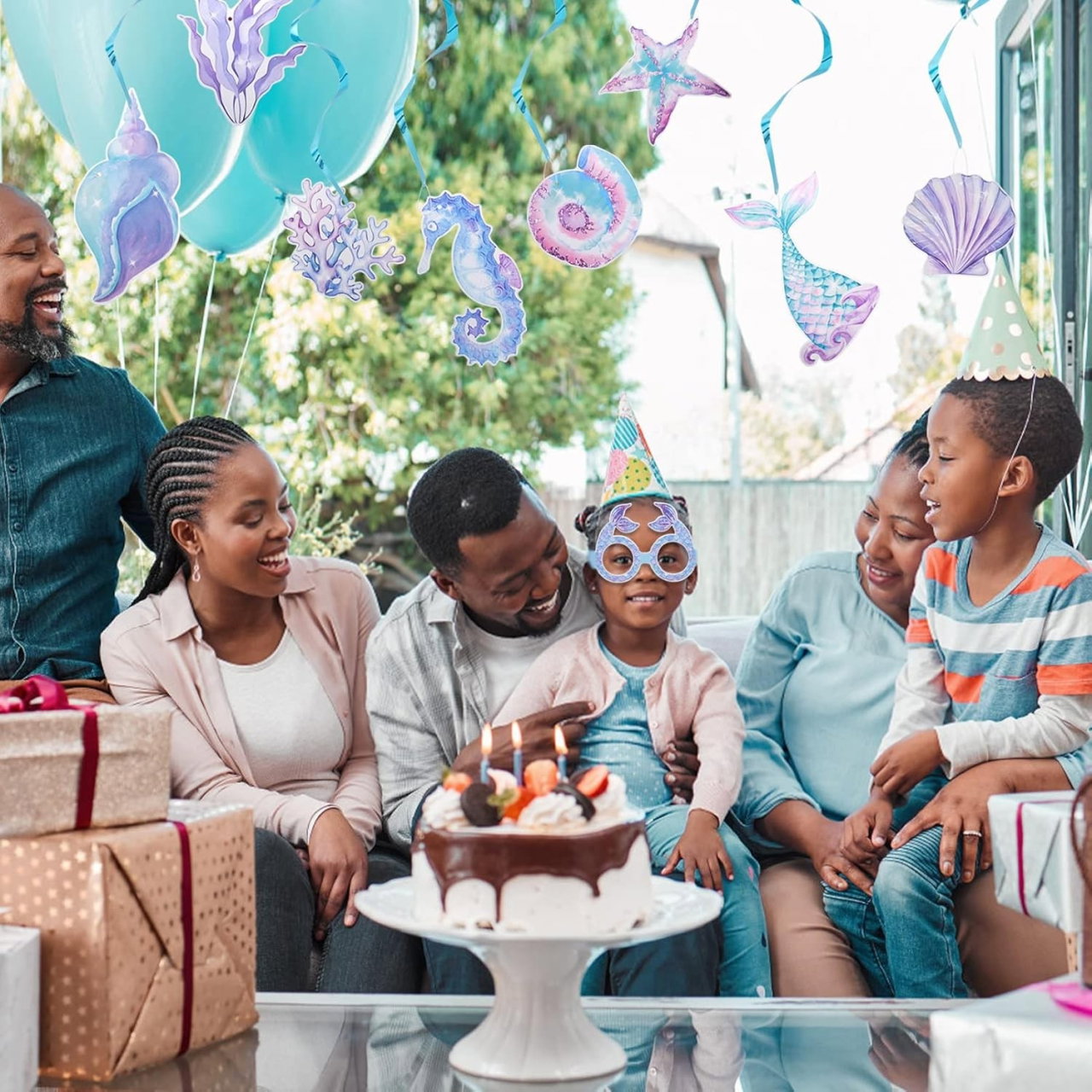 Set 8 Perechi de Ochelari Sirena, Flippy, Colectia Mermaid, Multicolor [4]