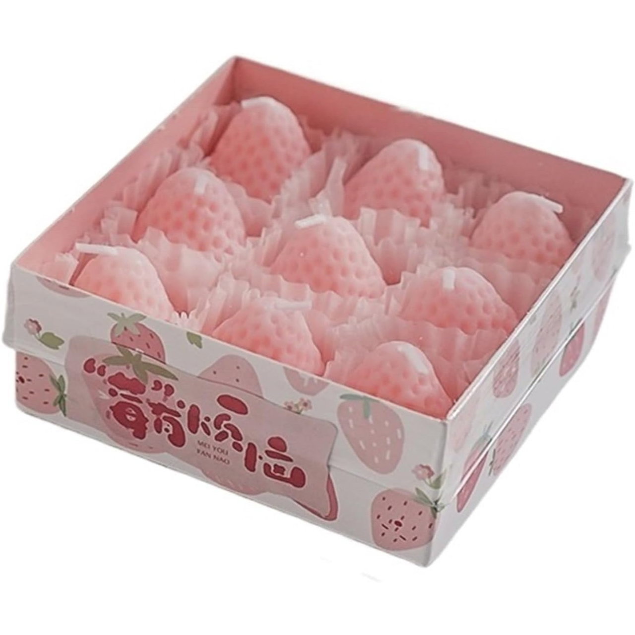 Set 9 Lumanari Parfumate, Flippy, Model Capsunici, Ardere 30 min, 117g, 9.3 x 9.3 x 3.8 cm, Roz [1]