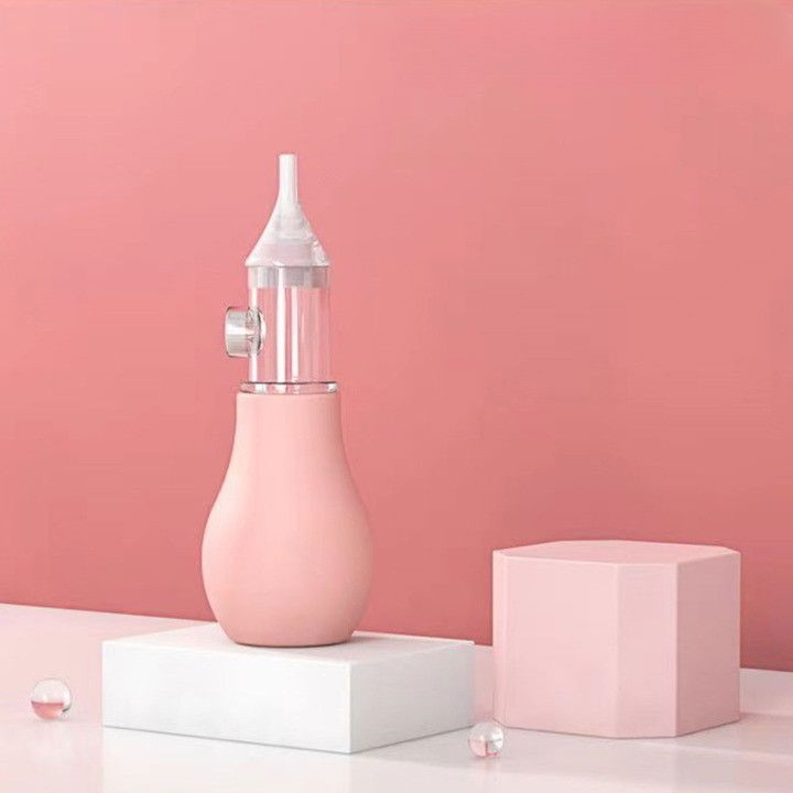 Set Aspirator Nazal pentru Copii, Flippy, Manual, Anti-Reflux, cu Pompita, Usor de Curatat, Varf din Silicon, 11.2x4cm, Roz [3]