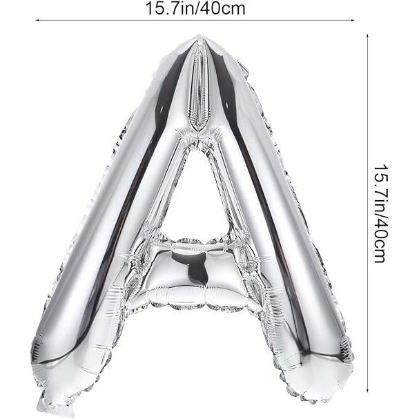 Set Baloane din Folie Metalizată, Flippy, Model Congrats, Litere de 40 cm, Baloane Absolvire, Ambalaj Individual, Pai inclus, Umflare cu Aer sau Heliu, Argintiu [5]