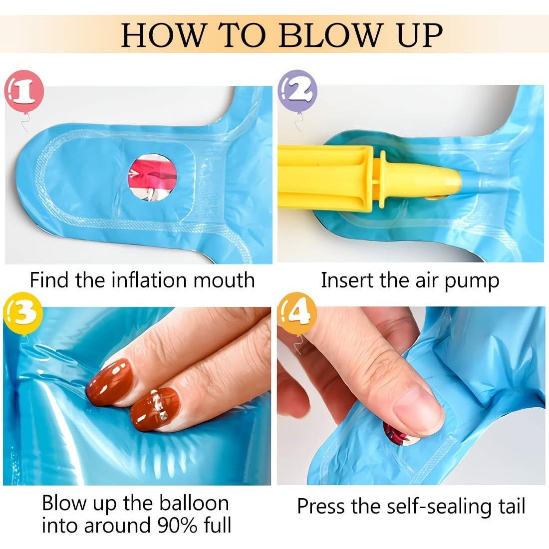 Set Baloane din Folie Metalizata, Flippy, Model Happy Birthday, Litere de 40 cm, Baloane Party, Ambalaj Individual, Pai, Ata si Adeziv Incluse, Umflare cu Aer sau Heliu, Multicolor [3]