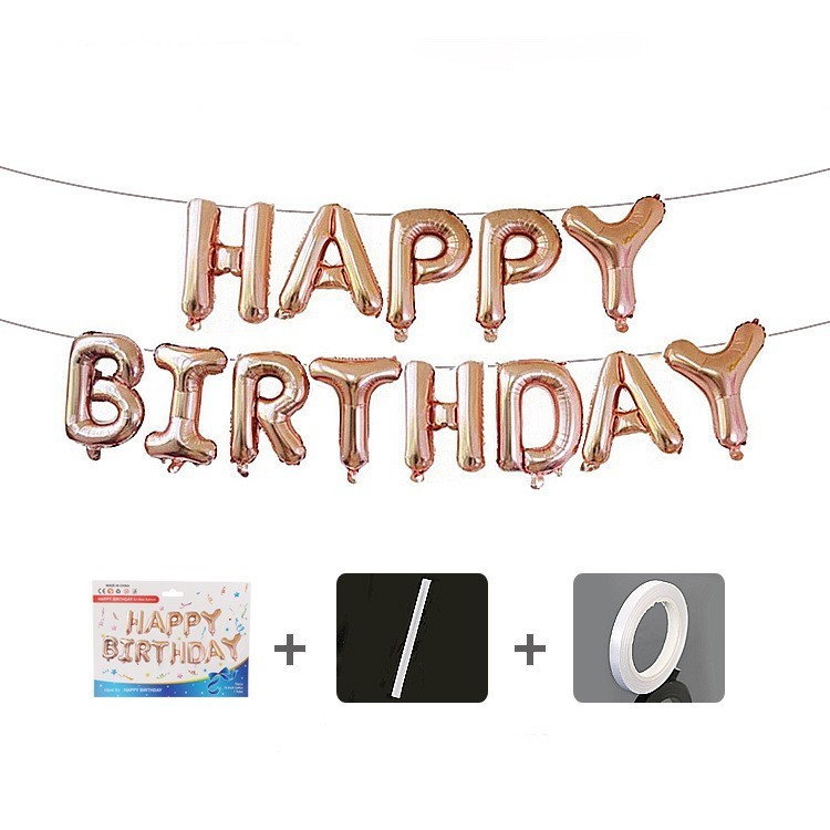 Set baloane folie Flippy, Happy Birthday, 40 cm, rose gold [2]