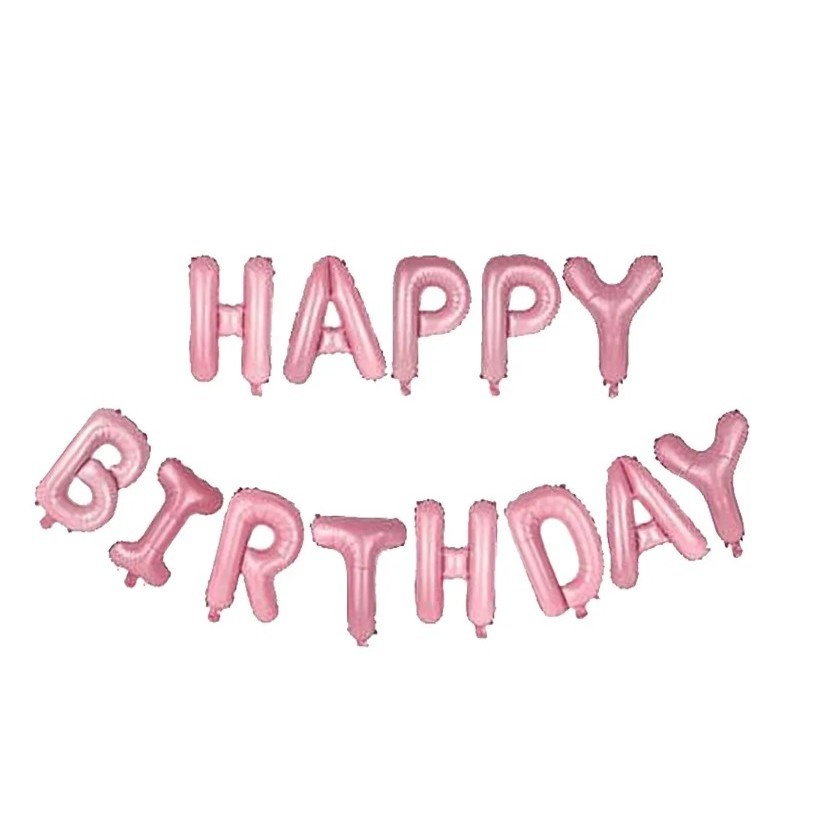 Set baloane folie Flippy, Happy Birthday, 40 cm, roz deschis [1]