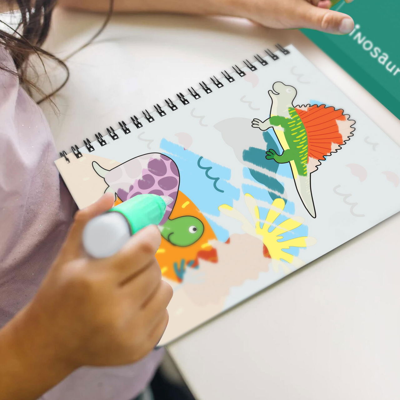 Set de colorat cu apa - Dinozauri [6]