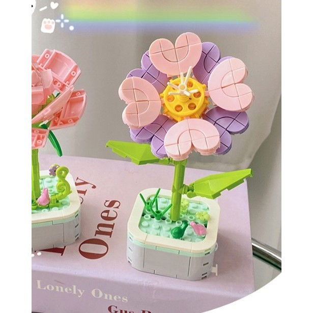 Set de Constructie Floare in Ghiveci, Flippy, 4 Ani, Ornament Creativ, 17x6.2 cm, Multicolor [3]