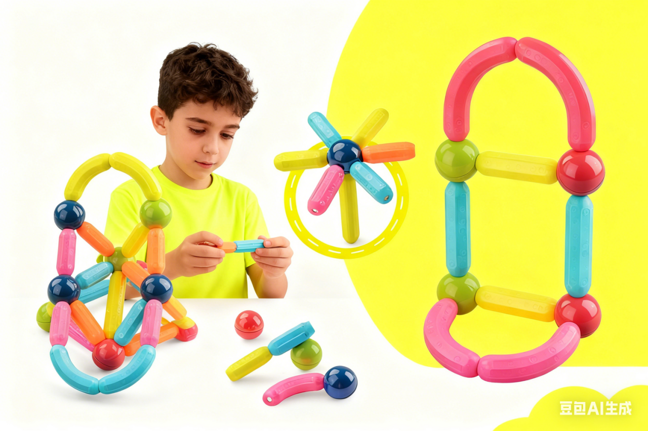 Set de constructie magnetic - Forme 3D (42 piese) [4]