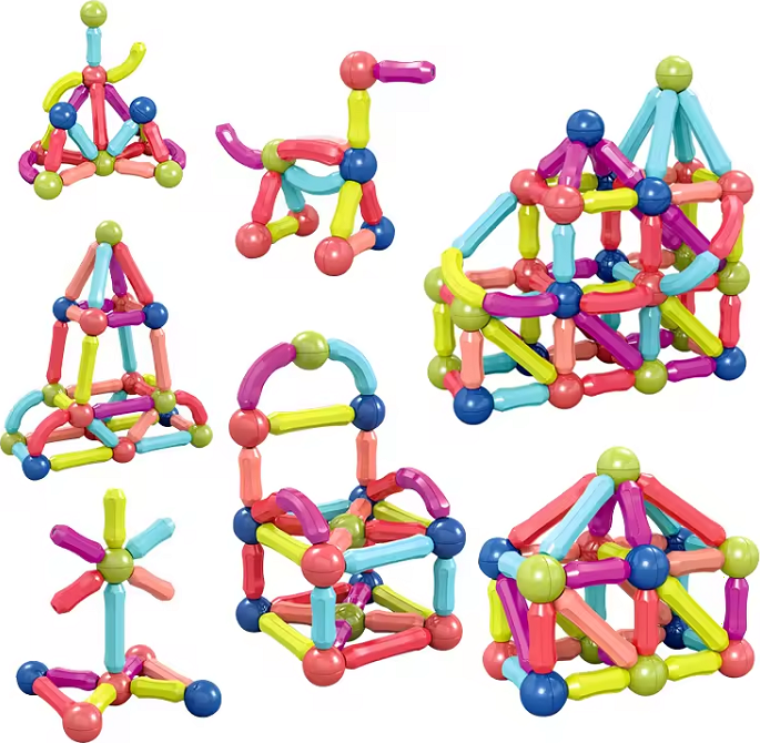 Set de constructie magnetic - Forme 3D (84 piese) [3]