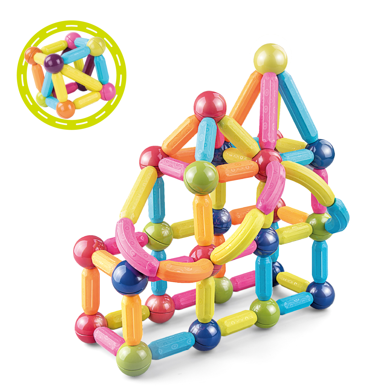 Set de constructie magnetic - Forme 3D (84 piese) [4]