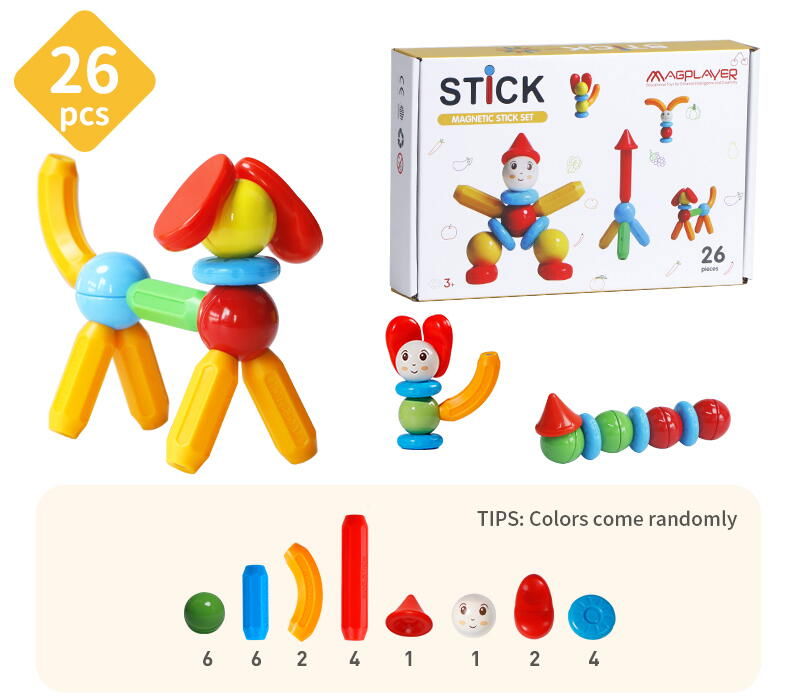 Set de constructie magnetic - STICK (26 piese) [4]